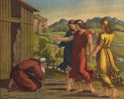 アブラハムに3人の天使が現れた 作： Raffaello Sanzio Raphael